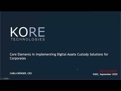 Core Elements in Implementing Digital Assets Custody Solutions for Corporates
