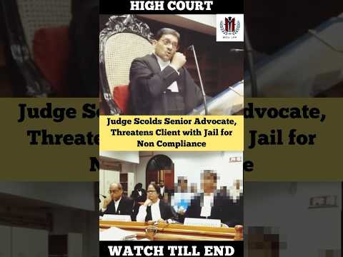 Judge Scolds Senior Advocate, Threatens Client with Jail #judge #advocate #highcourt #shortvideo