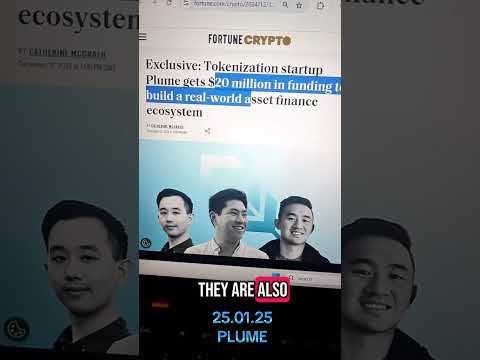 PLUME   RWA Hidden Gem. 25.01.25. #RWA #REAL WORLD ASSET #RWA COIN #RWA HIDDEN GEM #MIDCAP #CRYPTO