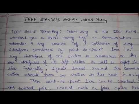 BCA 5sem: IEEE Standard 802.5 – Token Ring