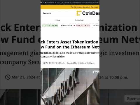 Blackrock Investing In RWA Tokens!!! #blackrock #rwa #crypto #cryptocurrency