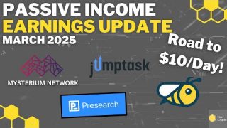 Crypto Passive Income Earnings – March 2025 (Helium, Myst, JumpTask)