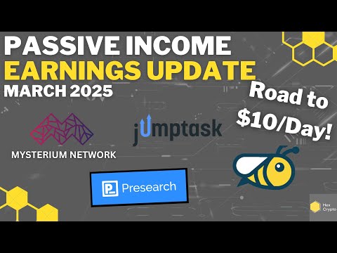 Crypto Passive Income Earnings – March 2025 (Helium, Myst, JumpTask)