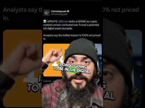 Ondo Potential Inclusion in the U.S. Digital Asset Stockpile #crypto #trump