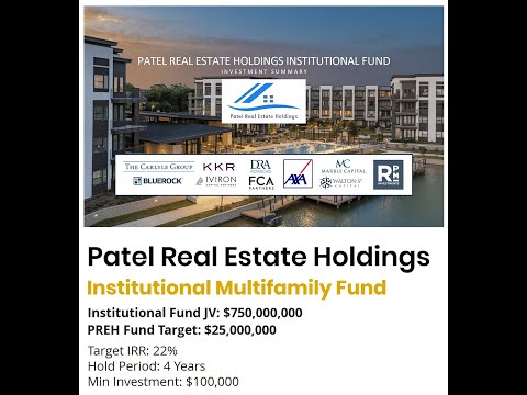 Patel Real Estate Holdings Tokenized Institutional Multifamily Fund Overview #rwa #chintai #PREH