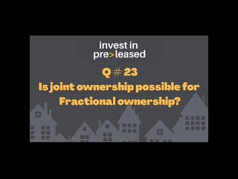 Q#23 Is joint ownership possible for Fractional ownership?