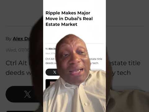Ripple XRP is tokenizing Real estate in Dubai Anyone can buy interest in Real estate immediately