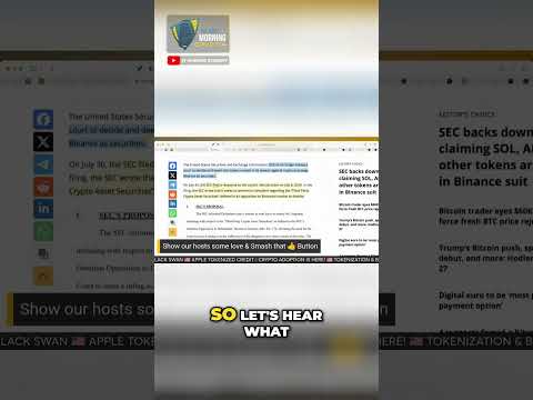 SEC Drops Request to Classify SOL, CAD, and MATIC as Digital Securities! #crypto #shorts