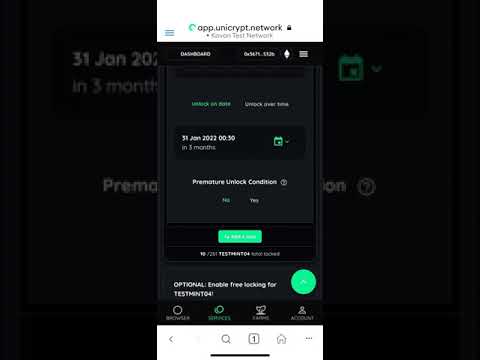 Unicrypt Explained – Token Vesting (Standard Lock)