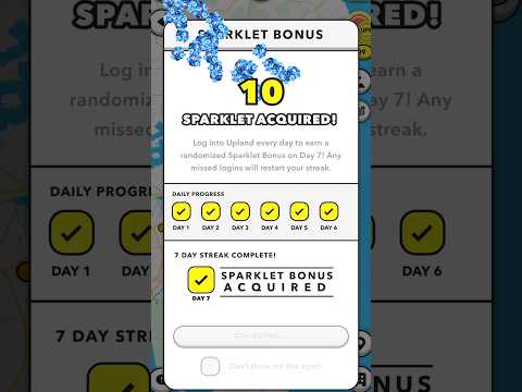 Weekly Sparklet Bonus in Upland #passiveincome #crypto #web3gaming