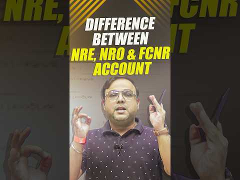 Difference Between NRE , NRO & FCNR Account ? #rwa #banking #account #bankingexams