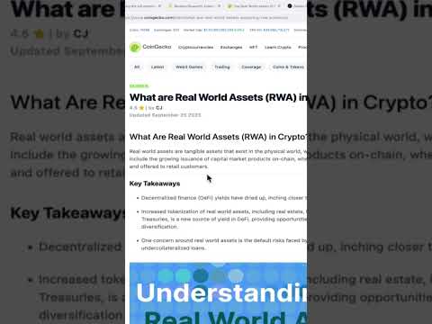 ¿Qué es RWA? #rwa #realestate #blockchain #btc #ethereum #leox #galileo
